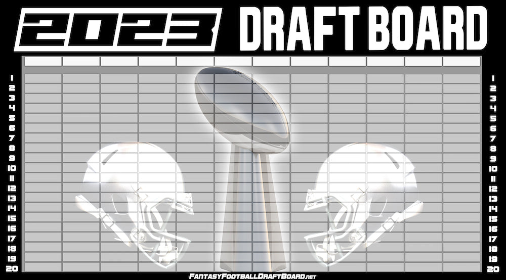 Fantasy Football Draft Board Labels - Commish Kit