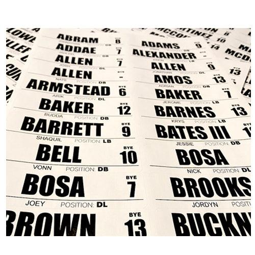 Fantasy Draft Labels