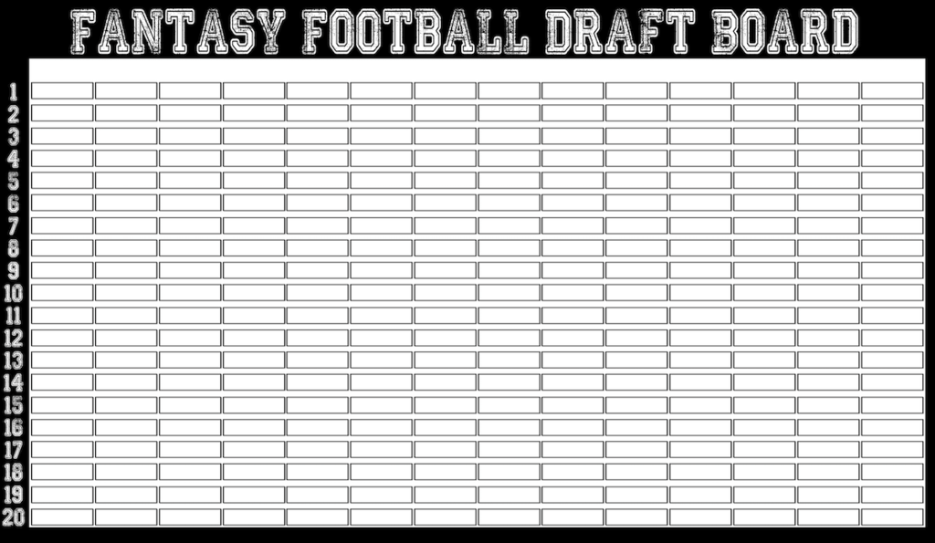 8 Team 30 Round Draft Board Kit with Labels, Marker & Two-Sided Tape