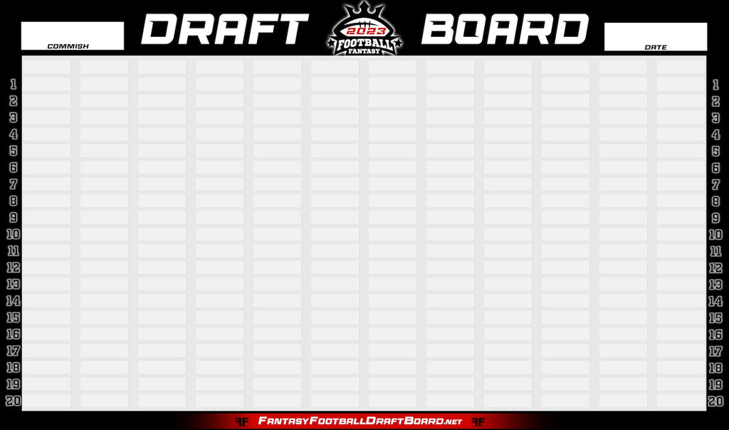 Printable Fantasy Football Draft Board - FREE