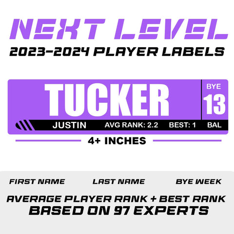 Next-Level Fantasy Football Draft Board Player Labels [Updated 2023-2024  Rookies]