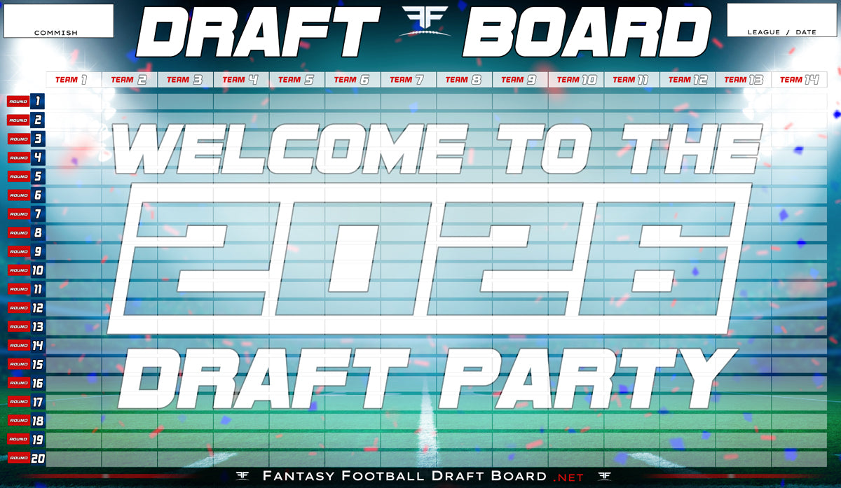 Welcome to the Draft Party, 2026 Fantasy Football Draft Board Kit