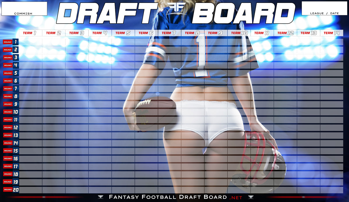 Backside Beauty (best seller) 2026 Fantasy Football Draft Board Kit