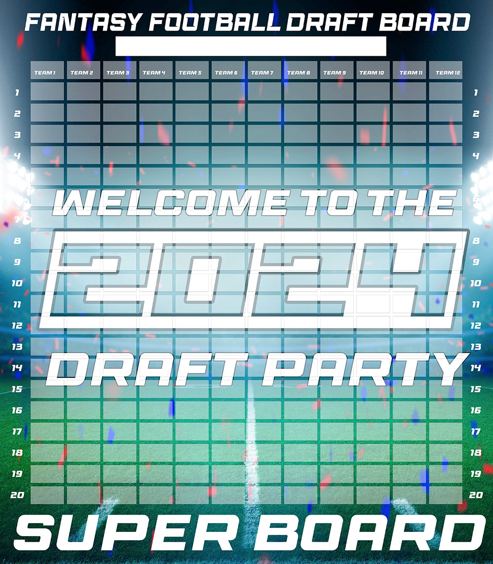 SUPER Board | Massive 2025 Fantasy Football Draft Board Kit
