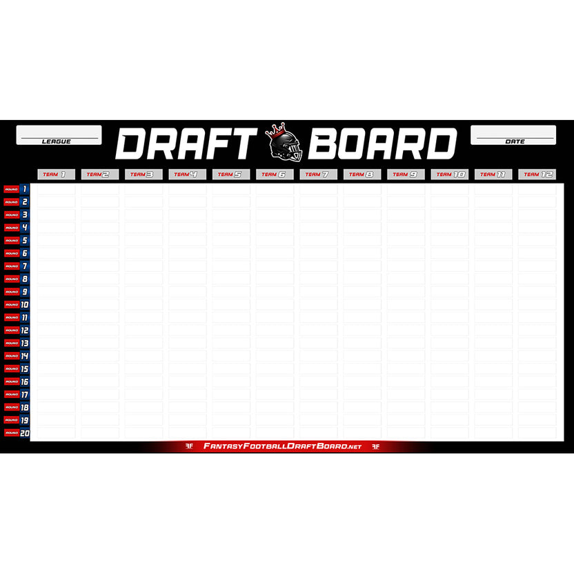 2025 Fantasy Football Draft Board + Labels | Offline Fantasy Draft Kit – 360 Fantasy Football ...
