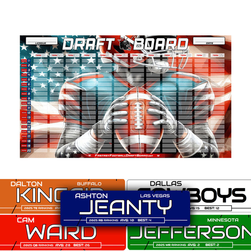 Build-a-Board #1 (fully custom fantasy football draft board)