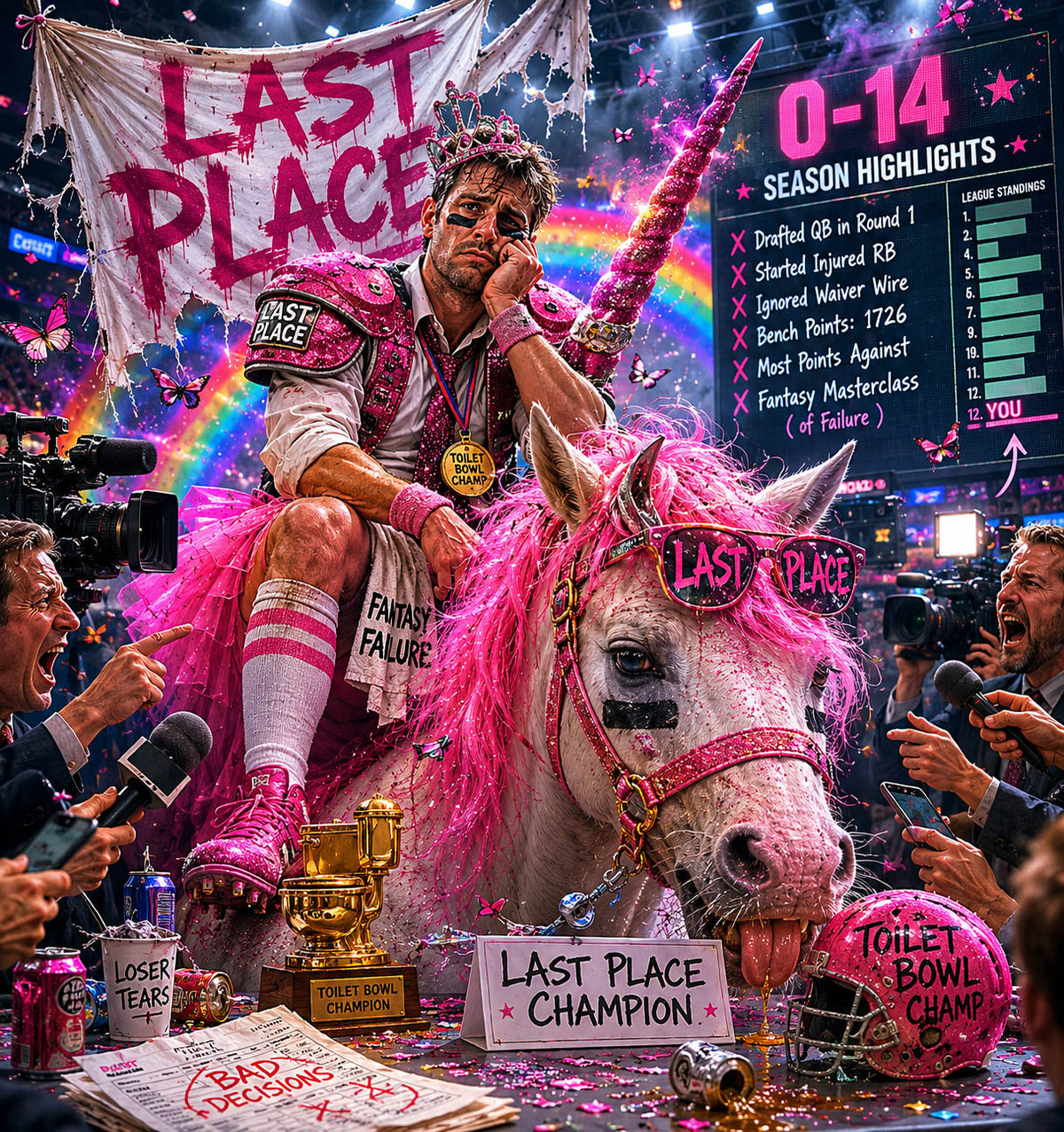 Fantasy Loser Poster [ CUSTOM Option 1 ] AI Enhanced