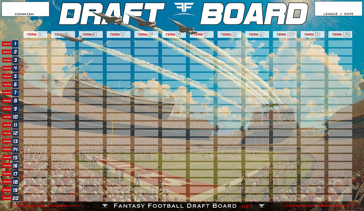 Opening Kickoff 2026 Fantasy Football Draft Board Kit