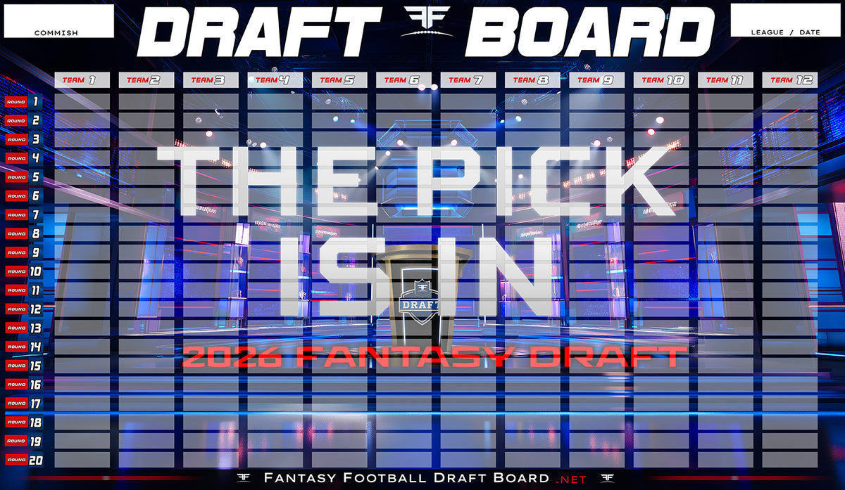 The Pick is In: Prime Time Stage 2026 Fantasy Football Draft Board Kit