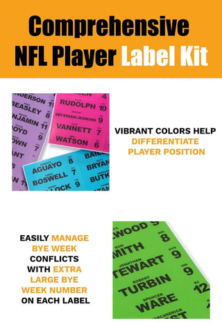 Fantasy Football Draft Board & NFL Player Label Kit – SaveTheDraft